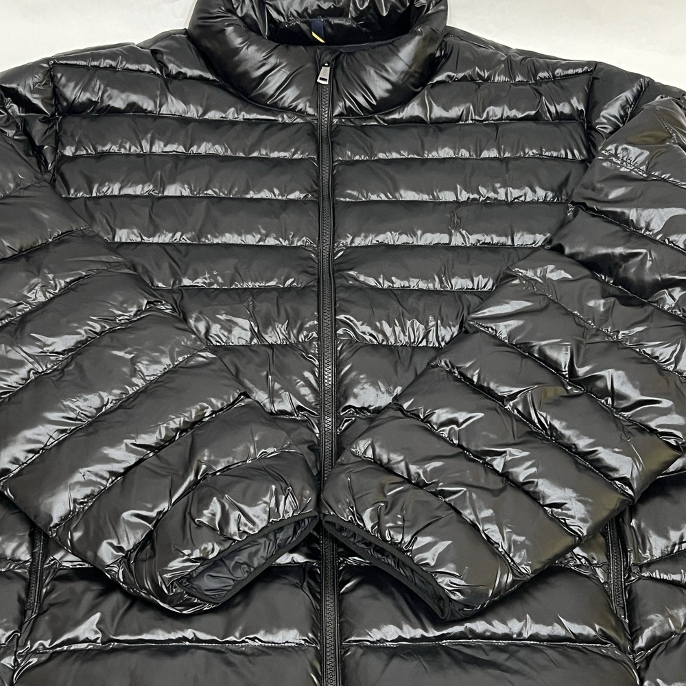 Polo Ralph Lauren Performance Full Zip Puffer Jacket Black Logo Mens 3XB New - Picture 12 of 15
